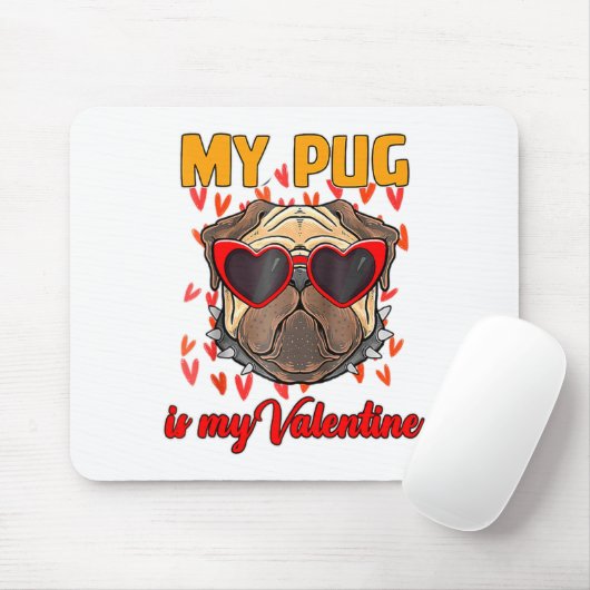 My Pug In My Valentine Cute Valentineu2019s Day Pe Muismat (Met muis)