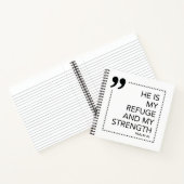 My Refuge and Strength Schrift belooft de Schrift Notitieboek (Binnen)