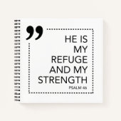 My Refuge and Strength Schrift belooft de Schrift Notitieboek (Voorkant)