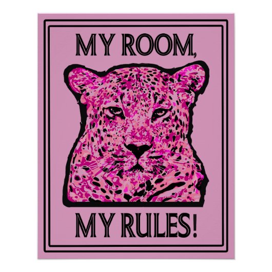 My room, my rules! perfect poster (Voorkant)