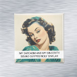 My Sarcasm Funny Retro les années 50 Dit<br><div class="desc">Cette conception a été créée par art numérique. Elle peut être personnalisée dans la zone fournir ou customiser en choisissant le clic pour customiser une autre option et en changeant le nom, les initiales ou les mots. Vous pouvez également modifier la couleur et le style du texte ou supprimer le...</div>