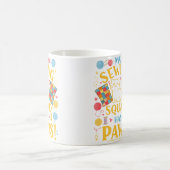 My Sewing Squad Has Paws Funny Cat Quilting Koffiemok (Center)