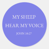 My Sheep Hear My Voice Bible Verse Sticker (Devant)