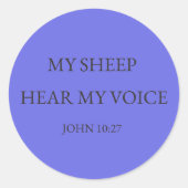 My Sheep Hear My Voice Christian Sticker (Devant)