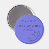 My Sheep Hear My Voice Scripture Magnet (Recto/Verso)