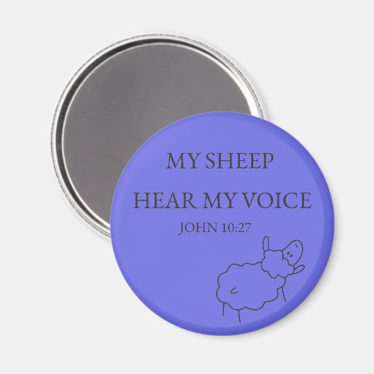 My Sheep Hear My Voice Scripture Magnet (Recto/Verso)