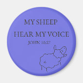 My Sheep Hear My Voice Scripture Magnet (Devant)