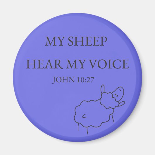 My Sheep Hear My Voice Scripture Magnet Magneet (Voorkant)