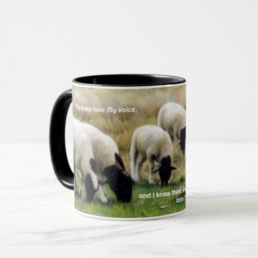 My Sheep John 10:27 Faith Art Mug Cup (Devant gauche)