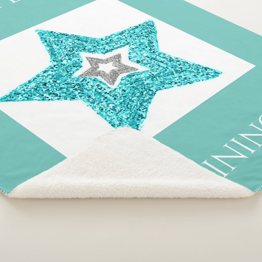 'My shining star" couverture sherpa personnalisée. (3/4)