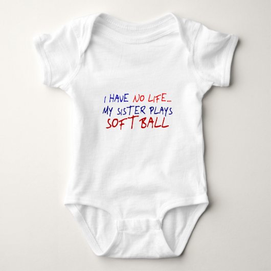 My Sister Plays Softball Romper (Voorkant)