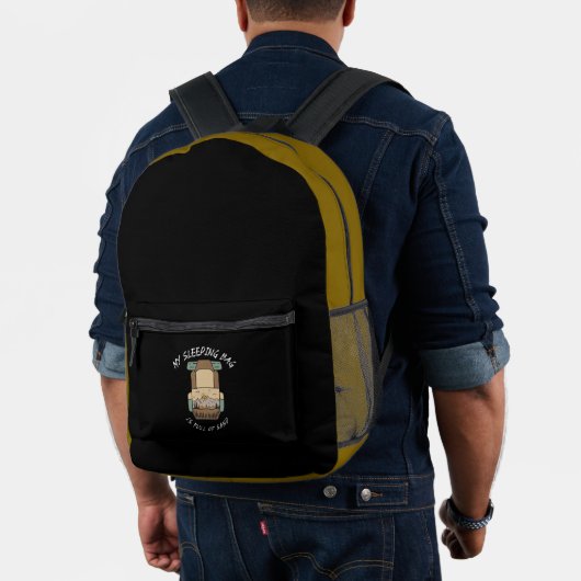 My Sleeping Bag İs Full Of Sand Desert Camping Bedrukte Rugzak (Insitu (model))