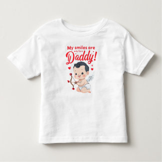 My Smiles Are Only for Daddy Baby Valentine tshirt