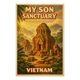 My Son-heiligdom, Vietnam, in het klassieke Perfect Poster