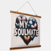 My Soulmate In Heart Hangend Wandkleed (Gebogen)
