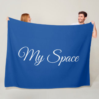 My Space blauw Fleece Deken
