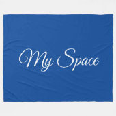 My Space blauw Fleece Deken (Voorkant (Horizontaal))