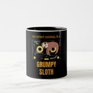My Spirit Animal Is A Grumpy Sloth Tweekleurige Koffiemok