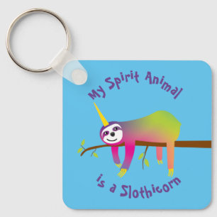 My Spirit Animal is een Slothicorn Sleutelhanger
