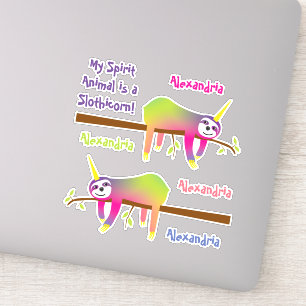 My Spirit Animal is een Slothicorn Sticker