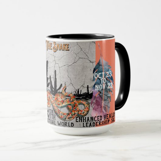 "My Spirit Animal" La Mug de café serpent (Devant droit)