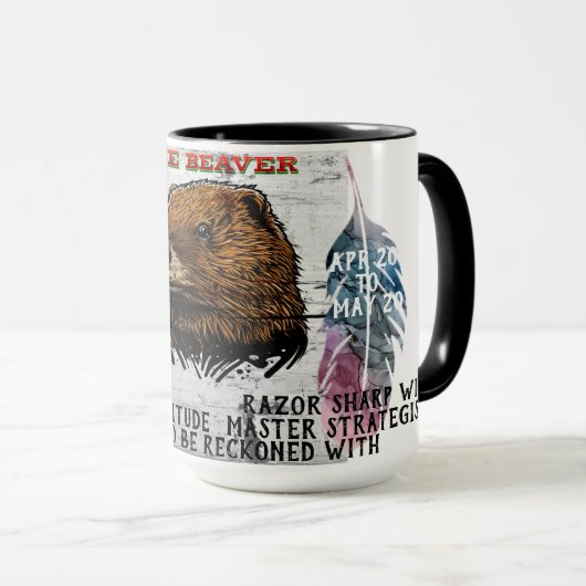 "My Spirit Animal" Le Beaver Coffee Mug (Devant droit)