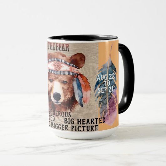 "My Spirit Animal" L'Ours Café Mug (Devant droit)