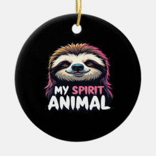 My Spirit Animal - Ontspannen Luie Luiaard Ontwerp Keramisch Ornament