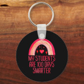 My Students Are 100 Days Smarter Rainbow Valentine Sleutelhanger (Voorkant)