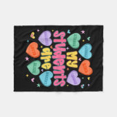My Students Are Kind Strong Valentine Teacher Wome Fleece Deken (Voorkant (Horizontaal))