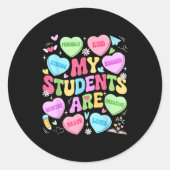 My Students Are Kind Strong Valentine Teacher Wome Ronde Sticker (Voorkant)