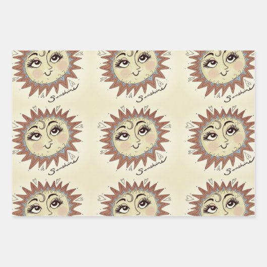 My Sunshine Fun Illustration Sun Wrapping Papier (Devant 2)