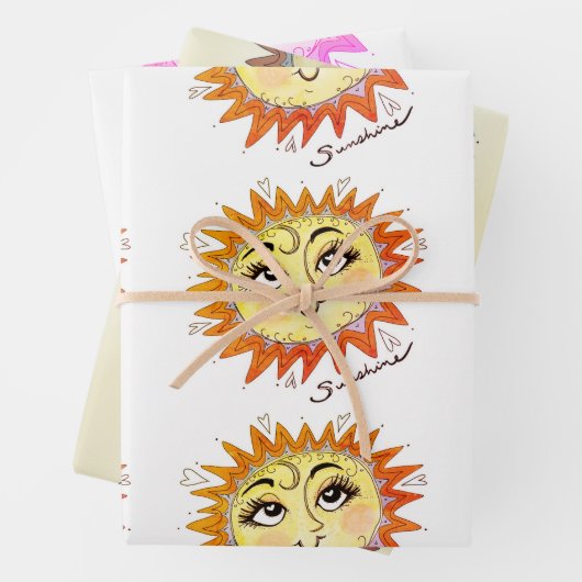 My Sunshine Fun Illustration Sun Wrapping Papier (En situation)