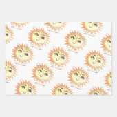 My Sunshine Sun Illustration Gift Wrap 3 pack Inpakpapier Vel (Voorkant 3)