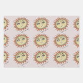 My Sunshine Sun Illustration Gift Wrap 3 pack Inpakpapier Vel (Voorkant 2)