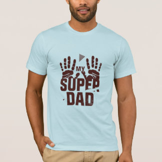 My Super Dad - Handprint Vaderdag T-shirt