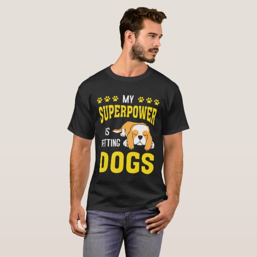 My Superpower Is Petting Spaniel Dog T-shirt (Voorkant volledig)