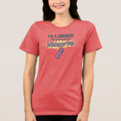 "My Superpower is Whispering" Librarian Tee Tri-Blend Shirt (Voorkant)