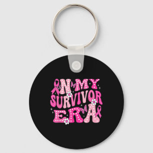 My Survivor Era Roze Groovy Retro Borstkanker AW Sleutelhanger