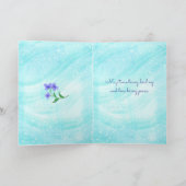 My Sympathies – Soft Floral Comfort Design Aqua Kaart (Binnen)
