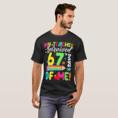 My Teacher Survived 67 Days Of Me Funny 100 Days O T-shirt (Voorkant volledig)