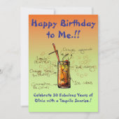 My Tequila Sunrise Anniversaire Fête Invitation (Devant)