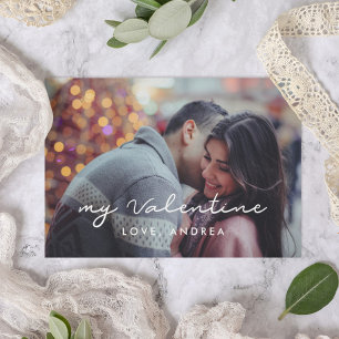 My Valentine élégant carte photo de la Saint Valen