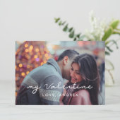 My Valentine élégant carte photo de la Saint Valen (Debout devant)