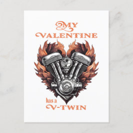 My Valentine has a V-Twin, Biker style Feestdagenkaart