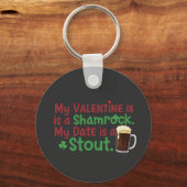 My Valentine is a Shamrock Funny St. Patrick's Day Sleutelhanger (Voorkant)