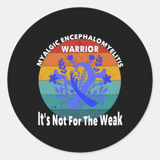 Myalgie Encephalomyelitis Bewustheid Cfs Warrior Ronde Sticker (Voorkant)