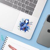 Myalgische encefalomyelitis ME/CFS-bewustzijnslint Sticker (Laptop met iPhone)