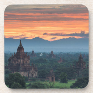 Myanmar, Bagan Zonsopgang Bier Onderzetter