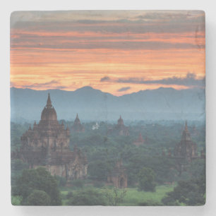 Myanmar, Bagan Zonsopgang Stenen Onderzetter